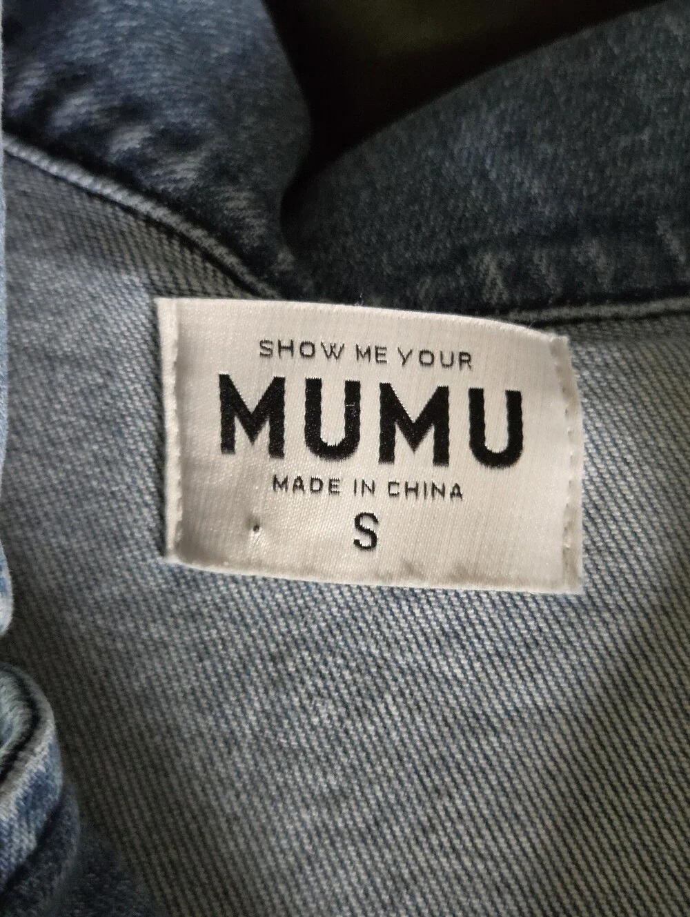 Show Me Your Mumu Braided-Trim Denim Mini Dress in Blue - Picture 4 of 6